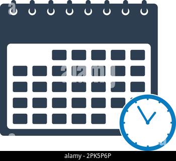 Schedule management icon. flat style vector EPS. Stock Vector