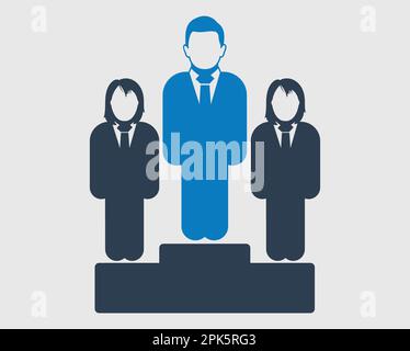 Compare between male and female icon. Flat style vector EPS. Stock Vector