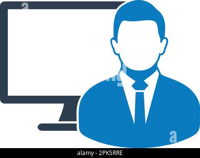 Computer User Icon. Flat style vector EPS Stock Vector Image & Art - Alamy
