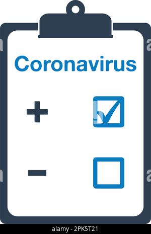 Coronavirus Test Icon. Editable Vector Symbol Illustration. Stock Vector
