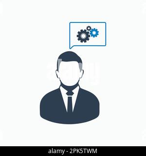 Creative Service Icon. Flat style vector EPS. Stock Vector