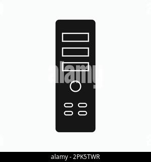 Computer CPU icon. Flat style vector EPS. Stock Vector