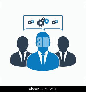 Creative Servicing Team Icon. Flat style vector EPS. Stock Vector