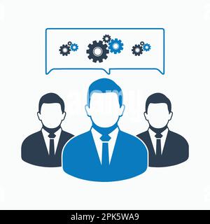 Creative Servicing Team Icon. Flat style vector EPS. Stock Vector