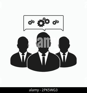 Creative Servicing Team Icon. Flat style vector EPS. Stock Vector
