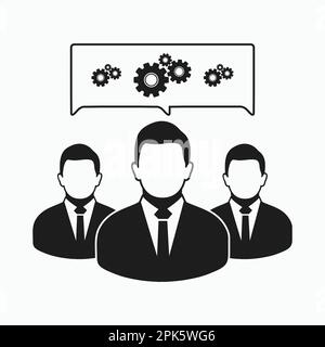 Creative Servicing Team Icon. Flat style vector EPS. Stock Vector