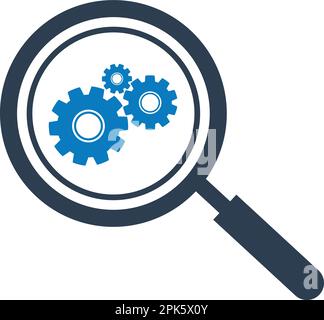 Search Settings  Icon. Flat style vector EPS. Stock Vector