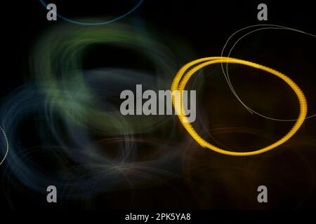 abstract background, light tracks using icm technique Stock Photo