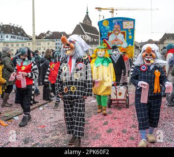 Costume at the Basel Fasnacht parade in Switzerland Stock Photo