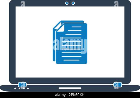Digital Document Icon. Flat style vector EPS. Stock Vector