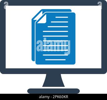 Digital Document Icon. Flat style vector EPS. Stock Vector