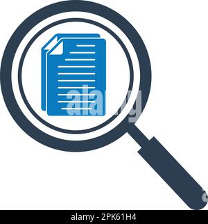 Search document Icon. Flat style vector EPS. Stock Vector