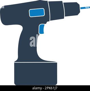Drilling Machine Icon. Flat style vector EPS. Stock Vector