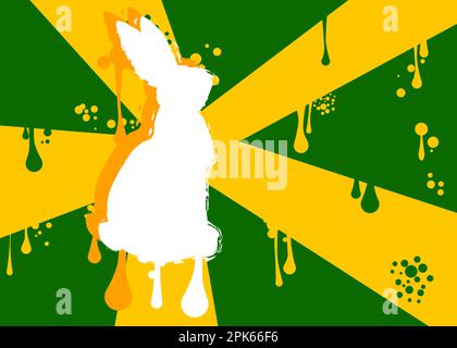 Abstract Easter Graffiti background. Modern holiday street art performed in urban painting style. Colorful vector celebration backdrop. Stock Vector