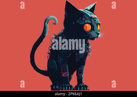vector pixel art isolated cat girl Stock Vector Image & Art - Alamy