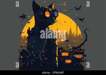 Cyberpunk cat meme hi-res stock photography and images - Alamy