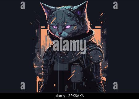 Cyberpunk cat meme hi-res stock photography and images - Alamy