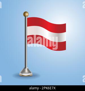 State table flag of Austria. National symbol, vector illustration Stock Vector