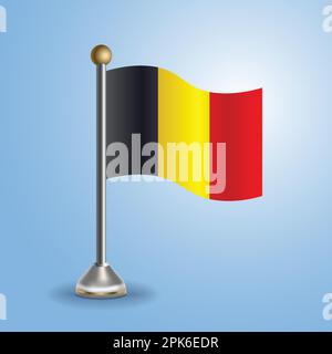 State table flag of Belgium. National symbol, vector illustration Stock Vector