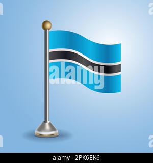 State table flag of Botswana. National symbol, vector illustration Stock Vector