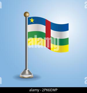 State table flag of Central African Republic. National symbol, vector illustration Stock Vector