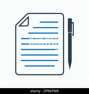 Exam paper icon. Flat style vector EPS. Stock Vector