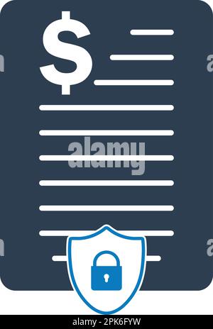 Financial security icon. Flat style vector EPS. Stock Vector
