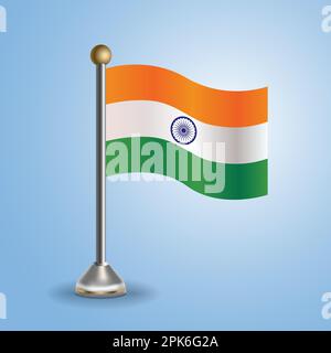 State table flag of India. National symbol, vector illustration Stock Vector