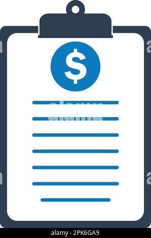 Financial report icon. Flat style vector EPS. Stock Vector