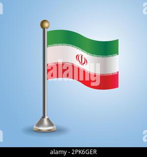 State table flag of Iran. National symbol, vector illustration Stock Vector