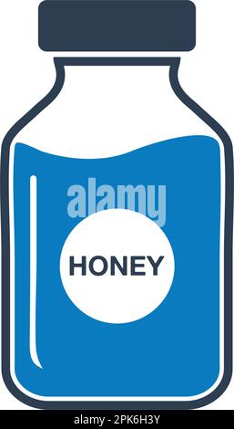 Honey Jar Icon. Editable Vector EPS Symbol Illustration. Stock Vector