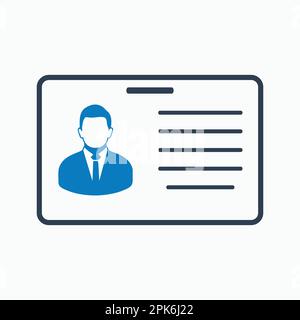 Identification card icon. Flat style vector EPS. Stock Vector
