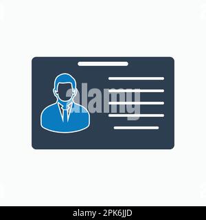 Identification card icon. Flat style vector EPS. Stock Vector