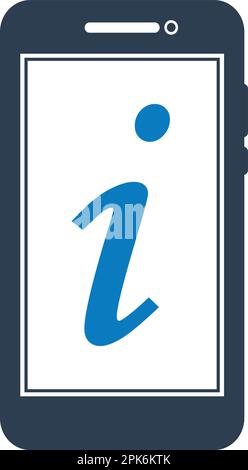Information Icon with mobile symbol. FLat style vector Stock Vector ...