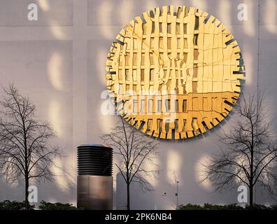 The Golden Hour, art project in public space, Renate Wolff, Charite Mitte, Berlin, Germany Stock Photo