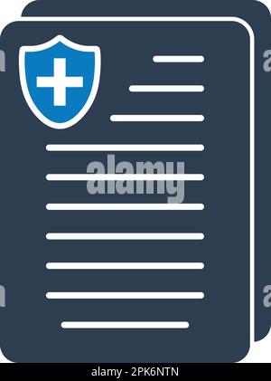 Medical and healthcare insurance icon. Flat style vector EPS. Stock Vector