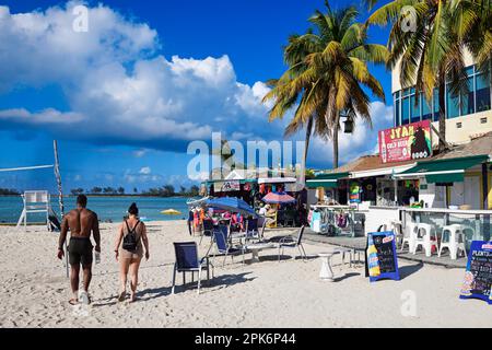 Cocktail Bars at Junkanoo Beach, Nassau, New Providence, Bahamas Stock Photo
