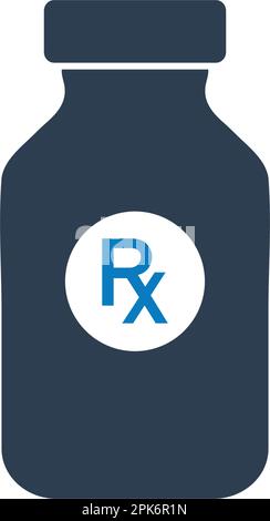 Medicine Bottle icon. Editable Vector EPS Symbol Illustration. Stock Vector