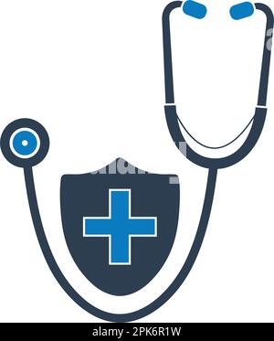 Medical Shield Icon. Flat style vector EPS. Stock Vector