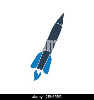 Missile Icon. Editable Vector EPS Symbol Illustration. Stock Vector