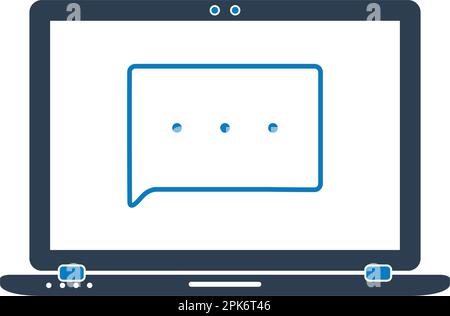 Online Chatting Icon. Flat style vector EPS. Stock Vector