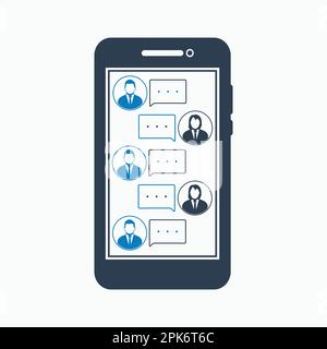 Online chatting icon. Flat style vector EPS. Stock Vector