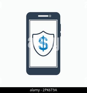 Online banking security icon. Flat style vector EPS. Stock Vector
