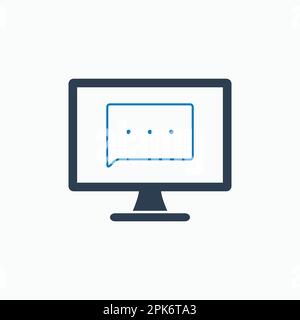 Online chatting icon. Flat style vector EPS. Stock Vector