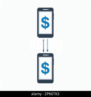 Online transaction icon. Flat style vector EPS. Stock Vector