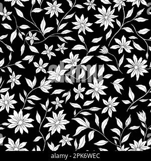 Abstract floral seamless pattern. Vector illustration background Stock Vector