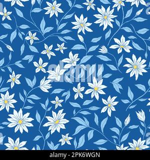 Abstract floral seamless pattern. Vector illustration background Stock Vector