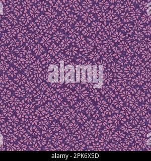 Stamped Batik floral seamless pattern. Vector illustration background Stock Vector