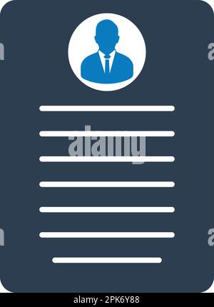 Resume icon. Flat style vector EPS. Stock Vector