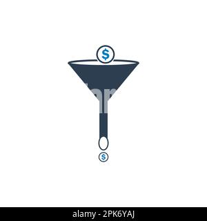 Sales Funnel Icon. Editable Vector EPS Symbol Illustration. Stock Vector